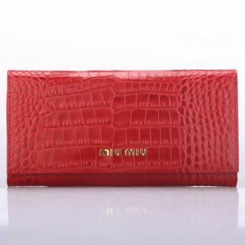 Replica Miu Miu Women Wallets 131515 Red