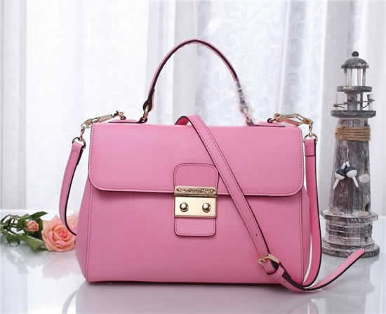 Replica Miu Miu Original Leather Snap-lock Bag Pink 6871