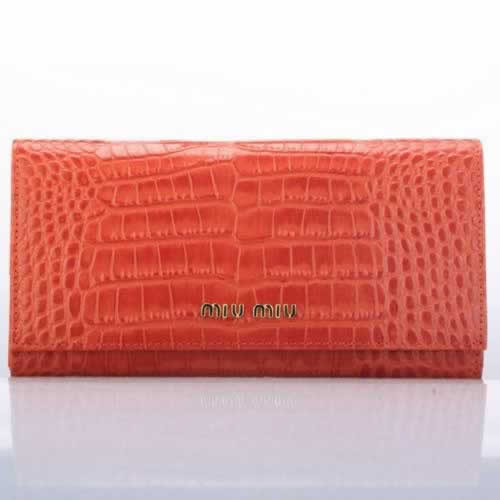 Replica Miu Miu Women Wallets 131515 Orange