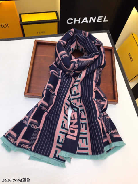 Female Luxury Brand Scarves Fake Fashion Discount Fendi Scarves 38