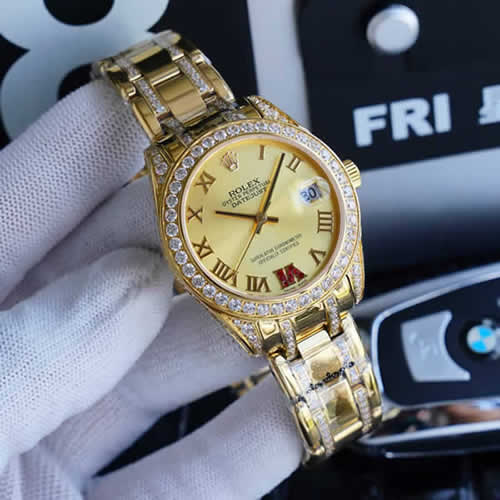 Replica Rolex Swiss Pearlmaster Women Mechanical Movement Watches