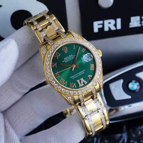 Replica Rolex Swiss Pearlmaster Women Mechanical Movement Watches