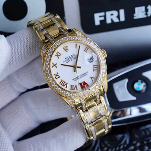 Replica Rolex Swiss Pearlmaster Women Mechanical Movement Watches