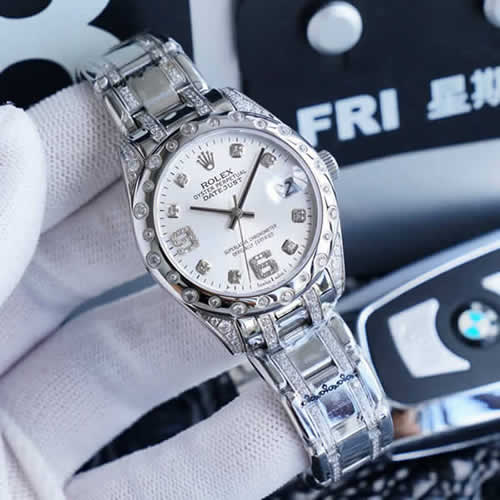 Replica Rolex Swiss Pearlmaster Women Mechanical Movement Watches