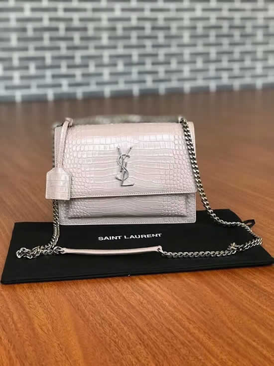 Fake Ysl Crocodile Organ Bag Pink Messenger Bag