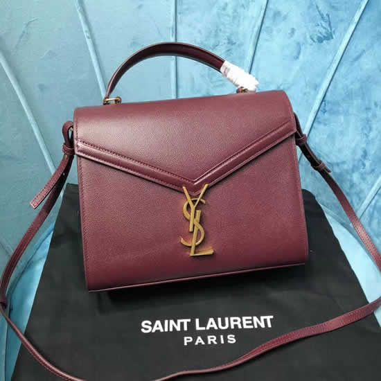 New Fake Cheap Yves Saint Laurent Casdander Briefcase Rose Red Handbags 578000