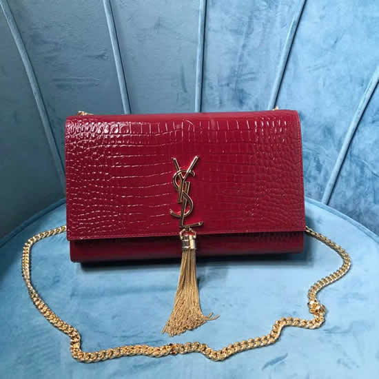 Replica Yves Saint Laurent Classic Monogram Red Shoulder Bag With Chain 354119