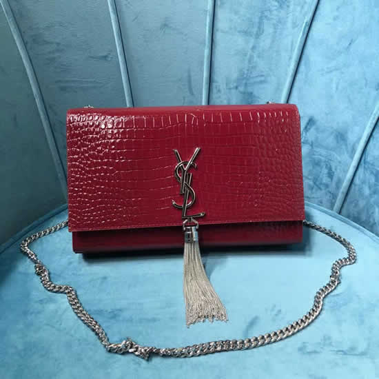 Classic Yves Saint Laurent Monogram Red Flap Shoulder Crossbody Bag 354119