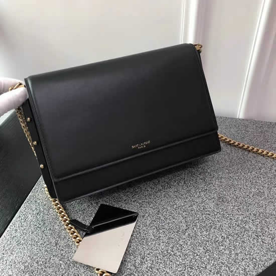 Fake YSL Black Flap One Shoulder Crossbody Bag With Top Quality