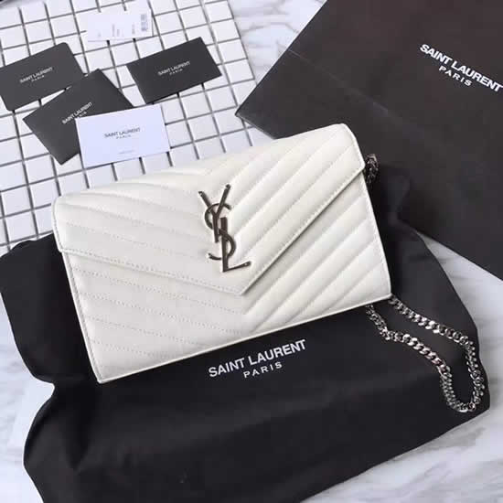 Discount Fashion Saint Laurent White Handle Shoulder Bag Outlet
