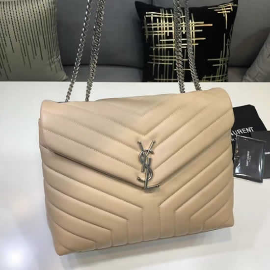 Knock Off Yves Saint Laurent Classic Flap Bag Leather Khaki Crossbody Bag