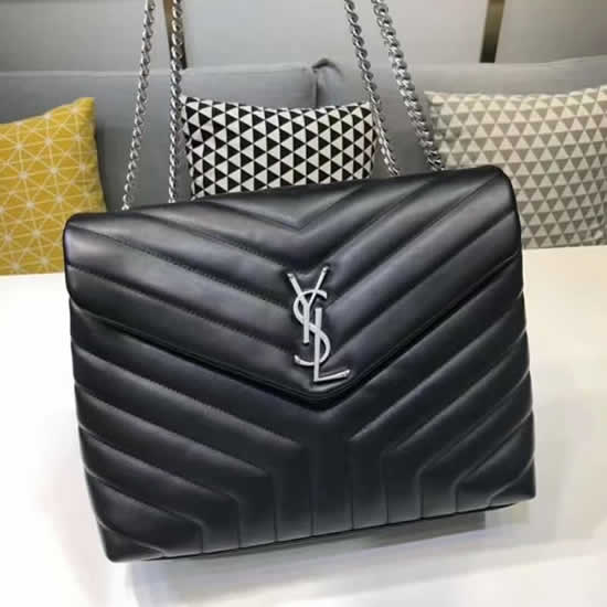 Knock Off Yves Saint Laurent Classic Flap Bag Leather Black Crossbody Bag