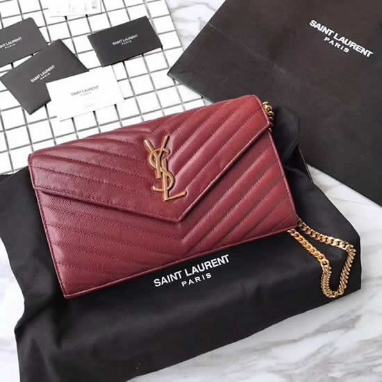 Discount Fashion Saint Laurent Red Handle Shoulder Bag Outlet