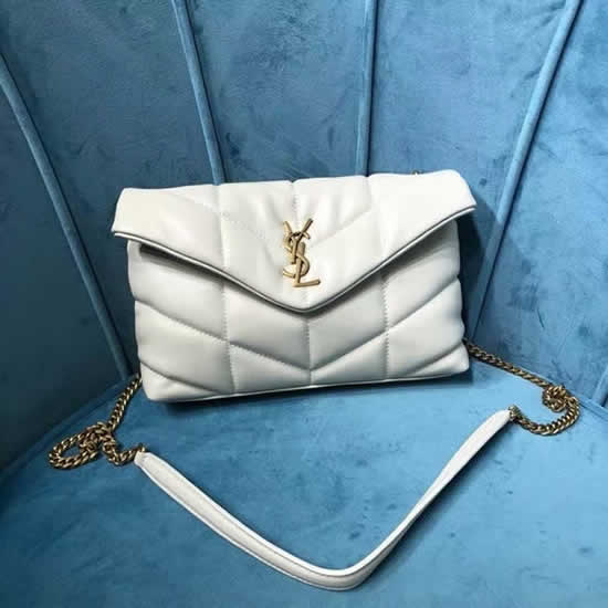 Fake Yves Saint Laurent Loulou Puffer Sheepskin Golden Hardware Mini Bag