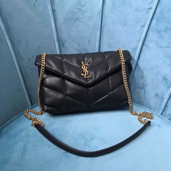 Fake Yves Saint Laurent Loulou Puffer Sheepskin Golden Hardware Mini Bag