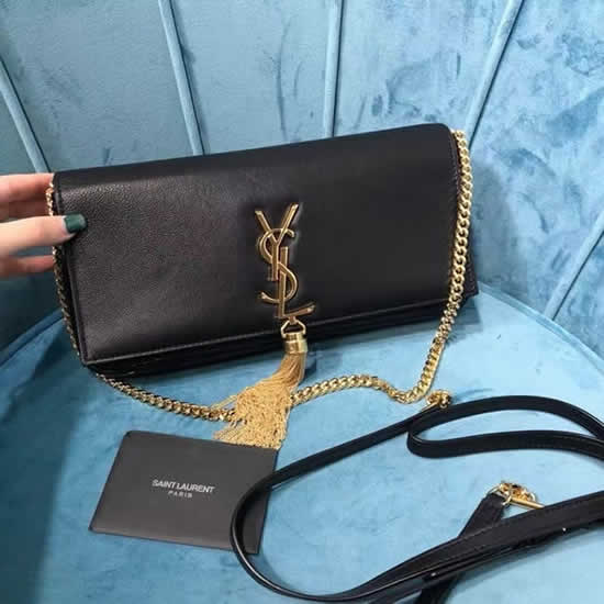 Replica Yves Saint Laurent Kate Baguette Monogram Black Flap Handbag