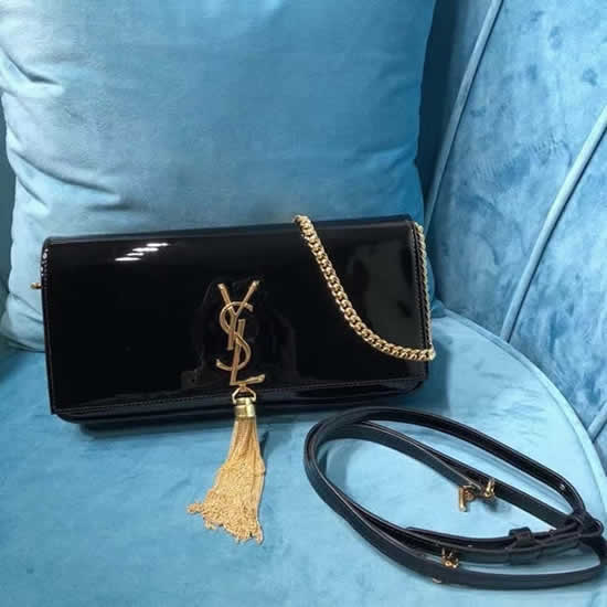 Replica Yves Saint Laurent Kate Baguette Monogram Black Flap Shoulder Bag