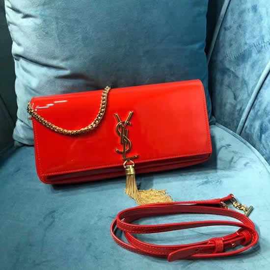 Replica Yves Saint Laurent Kate Baguette Monogram Red Flap Shoulder Bag