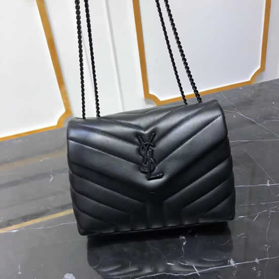 Fake Yves Saint Laurent Loulou Monogram Black Flap Bag Crossbody Bag