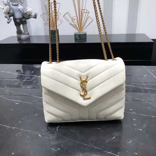Fake Yves Saint Laurent Loulou Monogram White Flap Bag Crossbody Bag