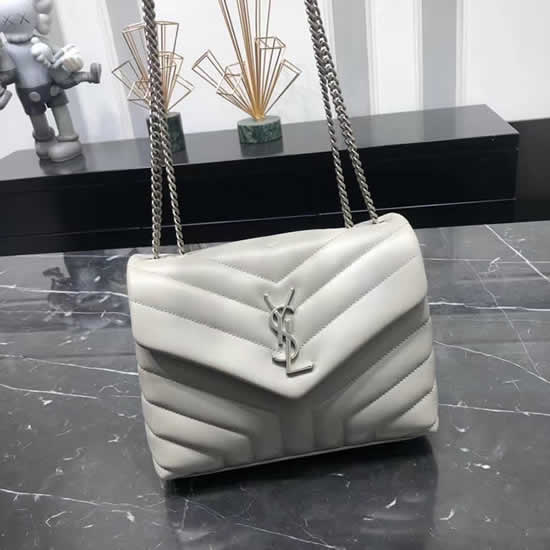 Fake Yves Saint Laurent Loulou Monogram Off-White Flap Bag Crossbody Bag