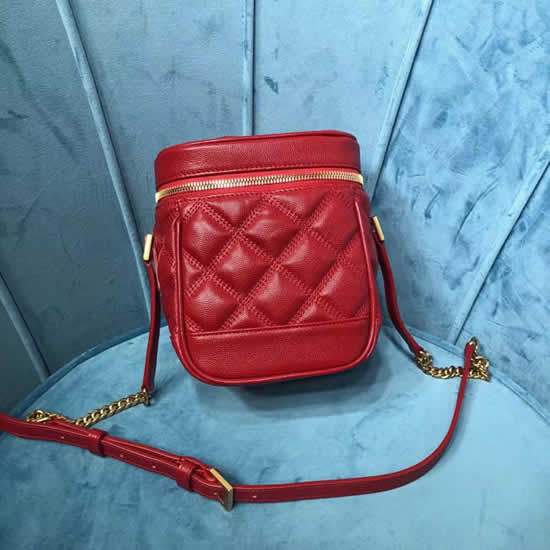 Fake Yves Saint Laurent Vanity Cosmetic Bag Carre Red Crossbody Bag