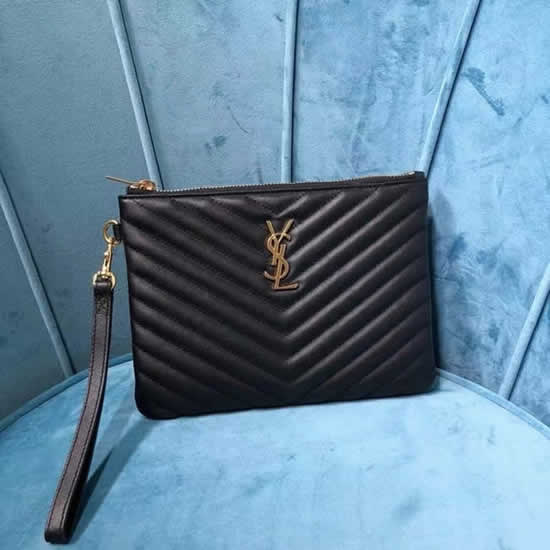 Fake Yves Saint Laurent Monogram Coin Purse In Black Leather Wallets