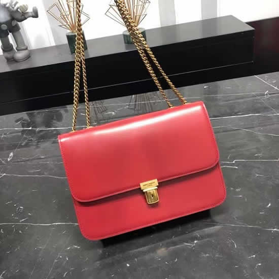 Fake Yves Saint Laurent Tuc Box Paris Chain Bag Red Flap Handbags