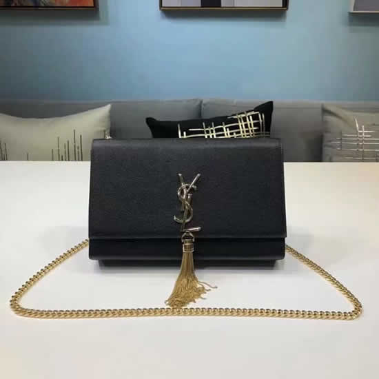 Replica Yves Saint Laurent Kate Monogram Black Flap Shoulder Bag