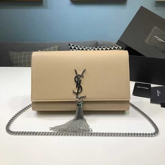 Replica Yves Saint Laurent Kate Monogram Khaki Flap Shoulder Bag