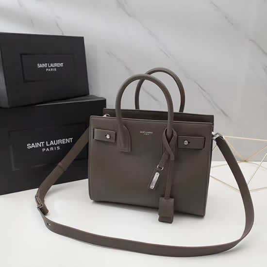 Replica Yves Saint Laurent Laurent Handbag Briefcase Olive Green Messenger Bag
