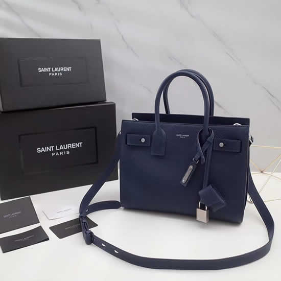 Fake New Yves Saint Laurent Laurent Handbag Briefcase BlueMessenger Bag