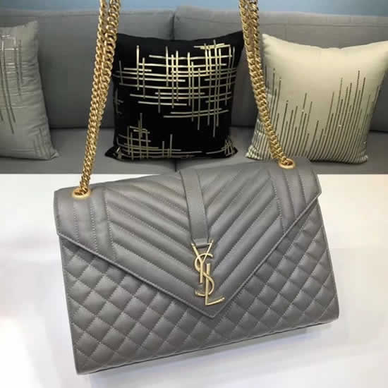 Replica Yves Saint Laurent Flap Bag Gray Shoulder Crossbody Bags