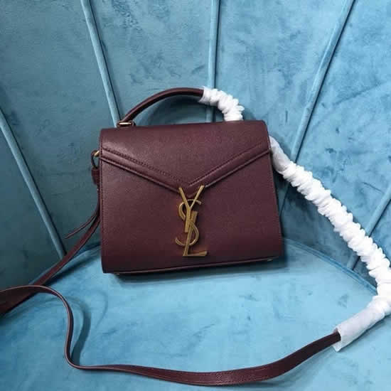 Replica Yves Saint Laurent Cassandra Mini Red Wine Clutch Crossbody Bag
