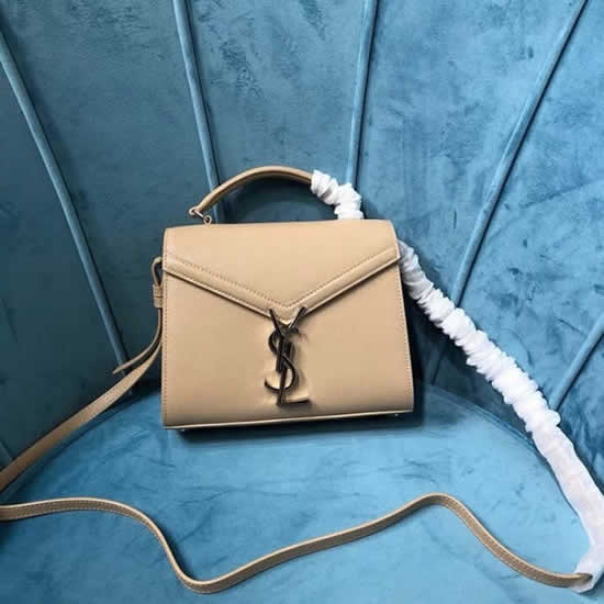 Replica Yves Saint Laurent Cassandra Mini Yellow Clutch Crossbody Bag