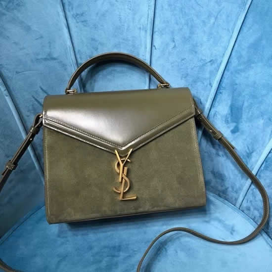 Fake Yves Saint Laurent New Cassandra Green Handbag Shoulder Bag