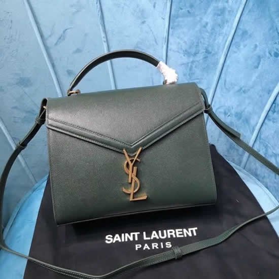 Fake Yves Saint Laurent Green Cassandra Briefcase Crossbody Bag