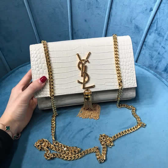 Knock Off Cheap Yves Saint Laurent New Monogram White Shoulder Bag