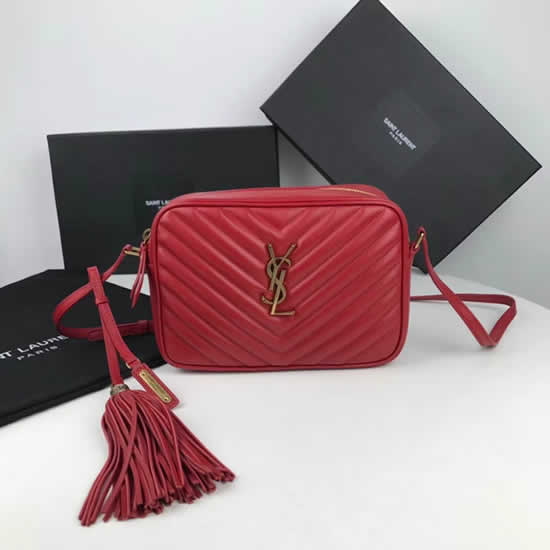 Discount Fake YSL Red Camera Bag Monogram Saint Laurent Shoulder Bag