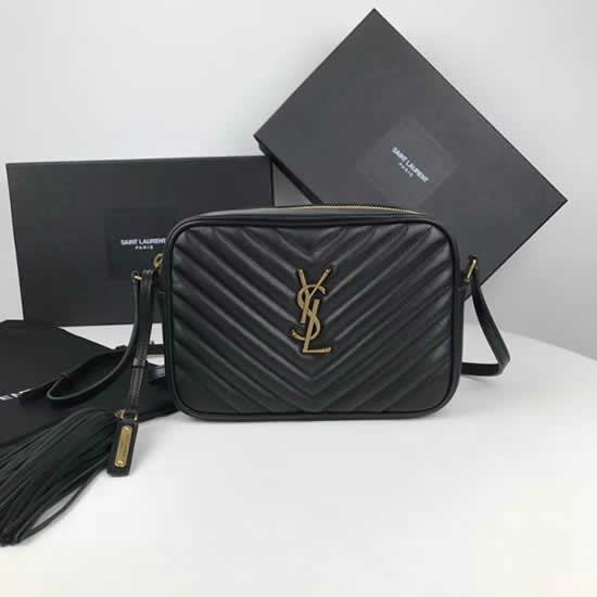 Discount Fake YSL Black Camera Bag Monogram Saint Laurent Shoulder Bag