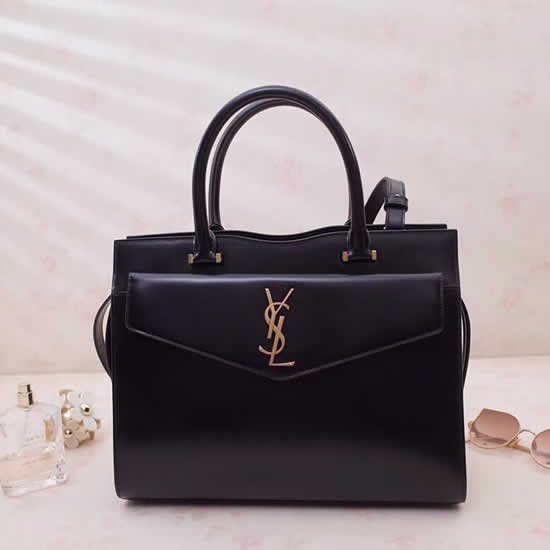 Discount New YSL Up Town Black Tote Shoulder Bag 557653