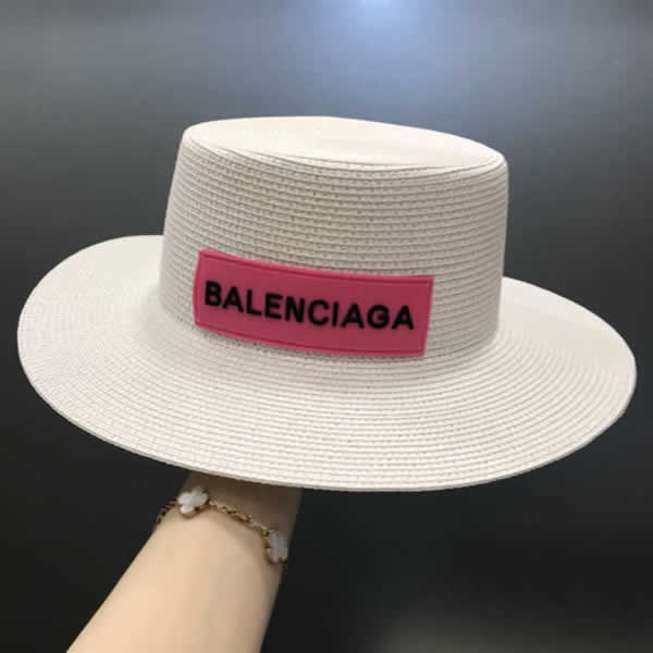 Balenciaga Women's Sunhat Outback Hat Hat Wide Brim With Belt Outdoor Beach Sunhat Protection Caps Sunbonnet Hat
