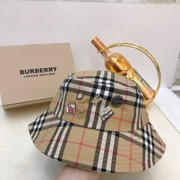 Unisex Burberry Bucket Hat Women Outdoor Sunscreen Cotton Fishing Hunting Cap Men Basin Fisherman Hats