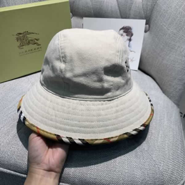 Spring Women Men Couple Cotton Burberry Fishing Hat Hip Hop Cap Bucket Hat Sun Flat Top Fisherman Hats Caps