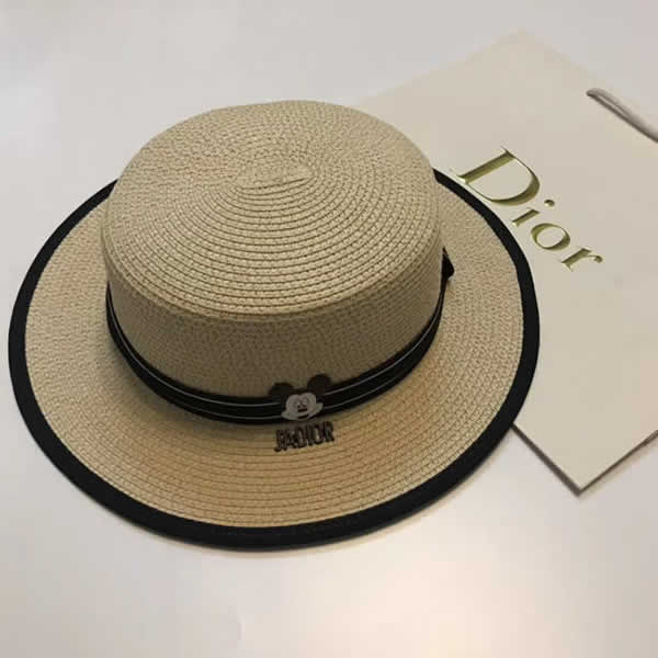 Floppy Foldable Dior Sunhat Ladies Women Mens Straw Beach Sun Summer Hat Wide Brim Outdoor Sun Hat Caps Casual Caps