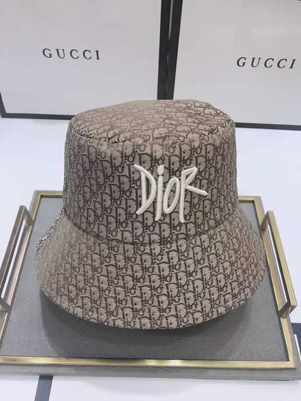 Dior Unisex Summer Collapsible Bucket Hat Hip Hop Wide Side Beach UV Dome Sunscreen Fisherman Hat