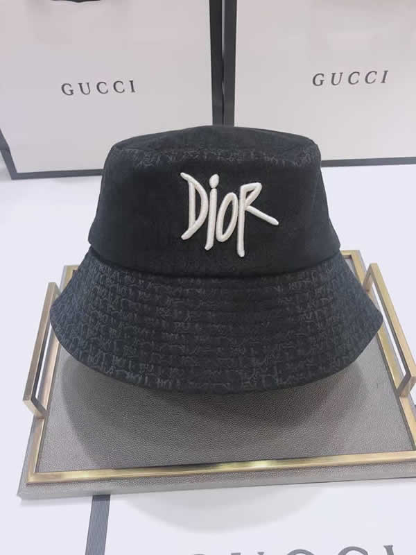 Dior Branded Cotton Bucket Hats Women Summer Sunscreen Men Sunbonnet Fedoras Outdoor Fisherman Hat Beach Cap