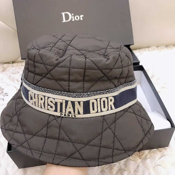 Replica Dior Unisex Cotton Bucket Hats Women Summer Sunscreen Men Sunbonnet Fedoras Outdoor Fisherman Beach Cap