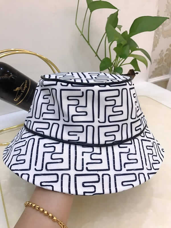 Fendi Women Hat Basin Caps Female Summer Personality Fisherman Bucket Hat Casual Wild Simple Sun Hats