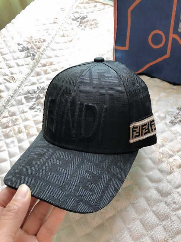 Fake Fendi Brand Cap Fashion Gray Hip Hop Street Dance Snapback Hat For Men Women Outdoor Casual Sun Baseball Cap